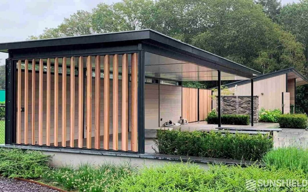 Medinės vertikalios fasadinės žaliuzės RW-232, Residence, Veghel, NL