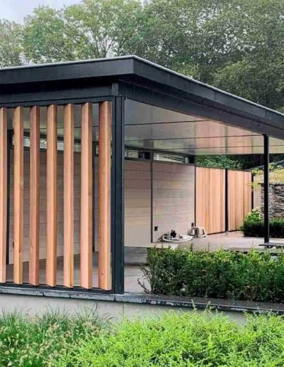 Medinės vertikalios fasadinės žaliuzės RW-232, Residence, Veghel, NL